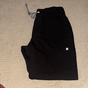 Figs Small Black Drawstring Joggers
